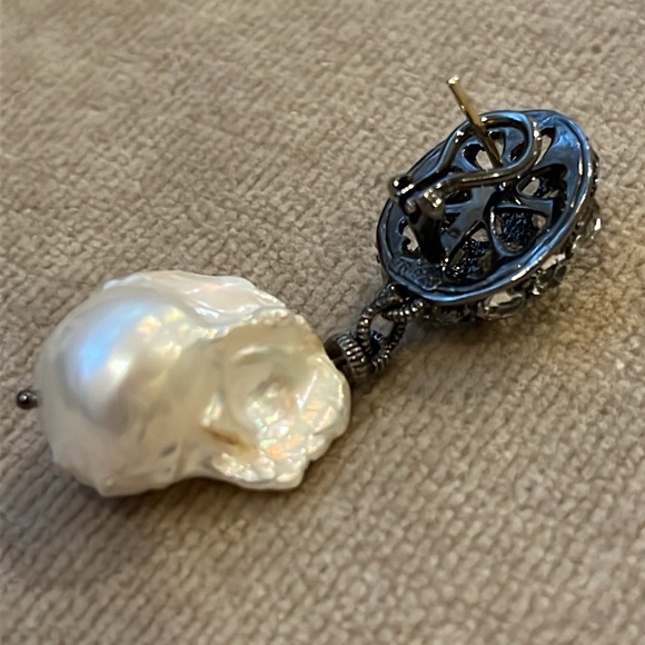 Judith Ripka SINGLE Earring Sterling & Pearl Pierced - Picture 13 of 13